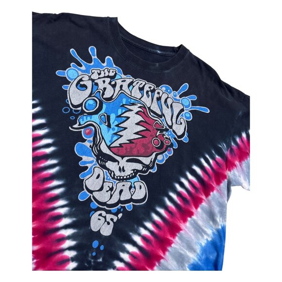 THE GRATEFUL DEAD Tie Dye Liquid Blue Skull Vintage Y2K Band Rock T Shirt Men XL - Picture 5 of 5